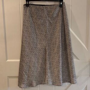 Women's Beige and Black Printed A-Line Skirt